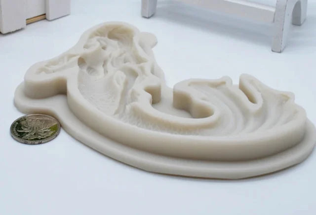 Large silicone mat with 26 Forest leaves. 32 x 32 cm mold. Bosco Natura line.
