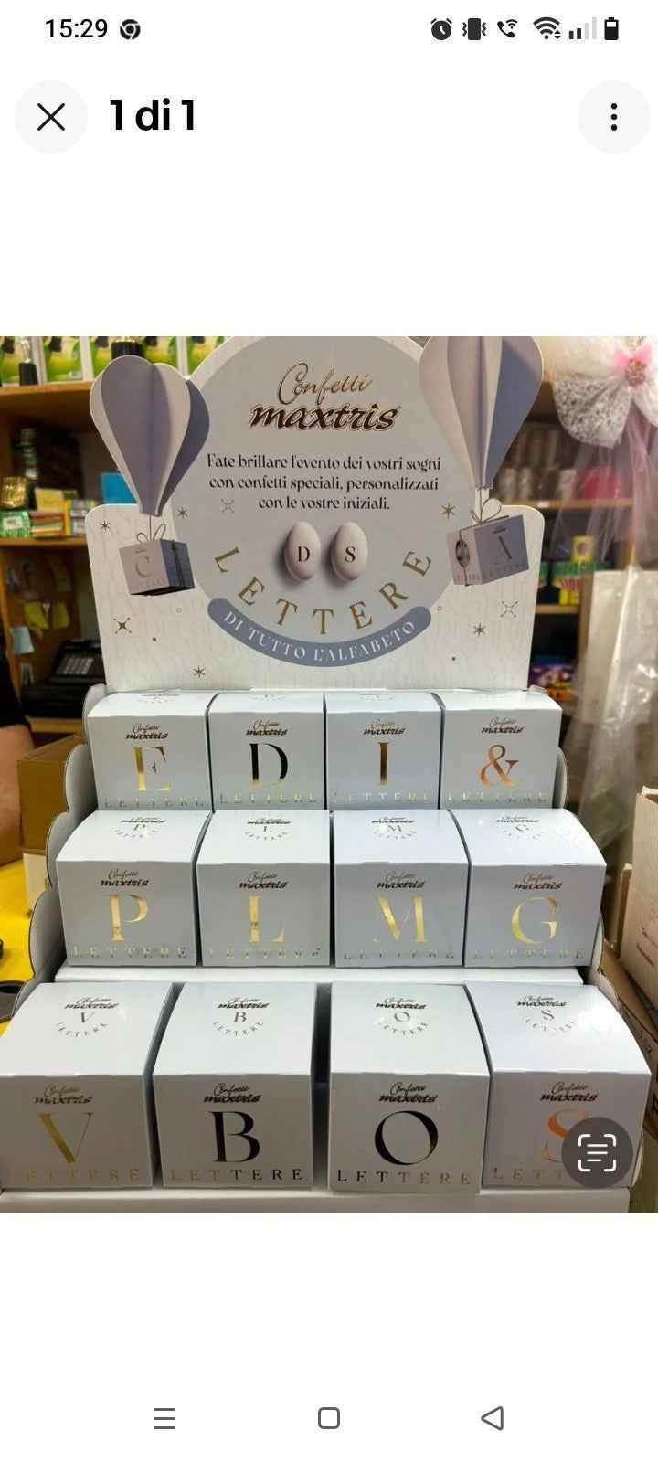 confetti maxtris Con Iniziali Disponibili Tutte Le Lettere