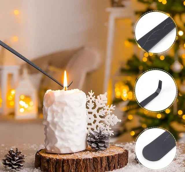 Set di 3 strumenti per il Taglio, il Riposizionamento e lo Spegnimento degli stoppini. Strumento per Candele