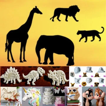 ANIMALI. Stampi in silicone e tagliapasta.