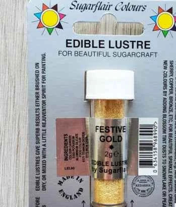 Oro Perlescente. Festive. Colorante concentrato in polvere. Sugarflair