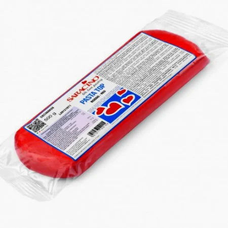 Rosso 500 gr. Pasta di zucchero Top Saracino