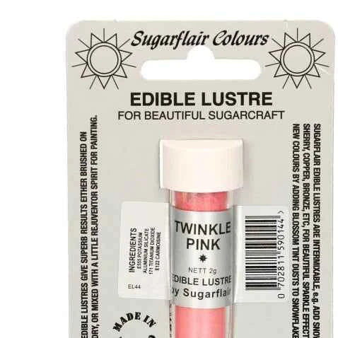 Rosa Scintillante Perlescente. Colorante concentrato in polvere.Twinkle Pink. Sugarflair