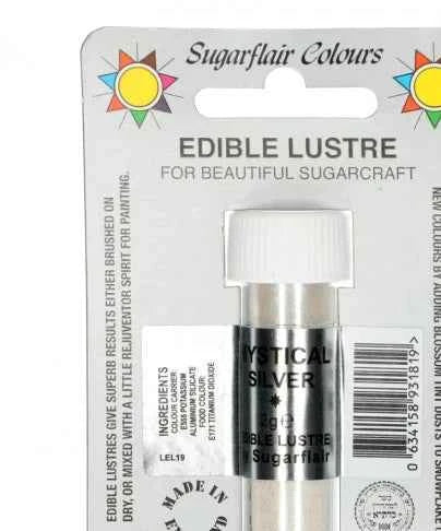 Argento Chiaro Perlescente. Mistic. Colorante concentrato in polvere. Sugarflair