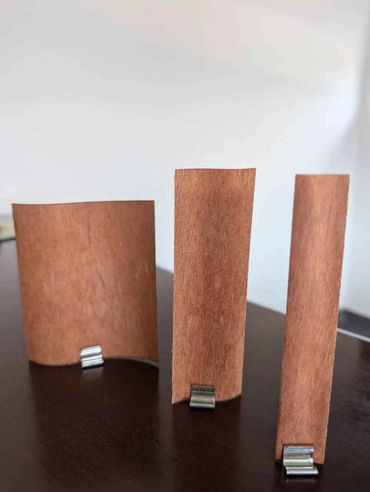 10 Stoppini Ondulati in legno per candele in contenitore. Onda in 3 dimensioni