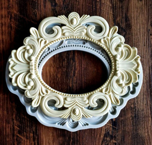Grande Cornice Stile Barocco 25 x 20 cm. Vintage. Stampo in silicone