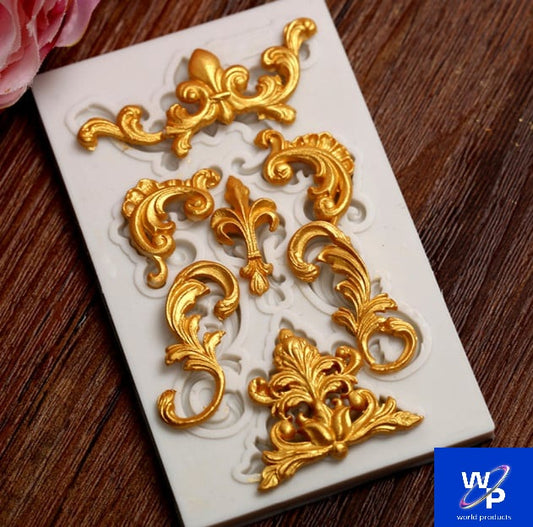 Barocco.7 Fantastiche decorazioni Vintage. Stampo in silicone