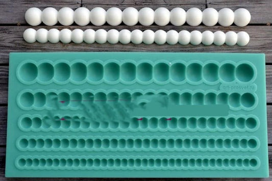 Stampo Bordo Perle di 5 file. Stampo in silicone