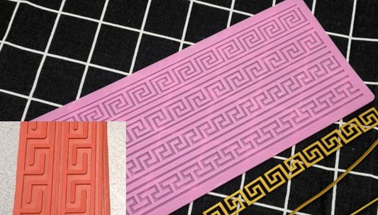 Tapis Relief 4 decori. Bordo Crostata di 146 cm. 4 Strisce in silicone