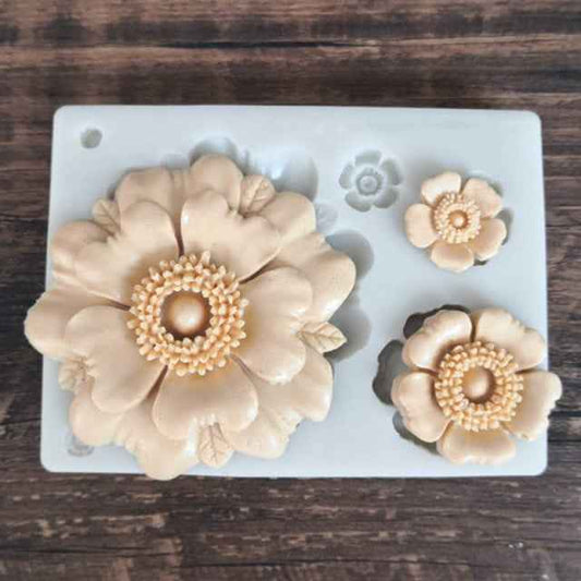 Bellissimo Fiore in 4 forme. Stampo in silicone. Flowers Silicone Cake Molds For Baking Cake