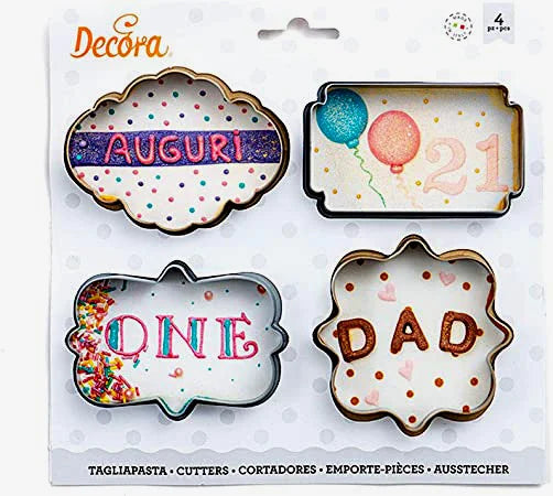 Cornice. Set di 4 Stampi Tagliapasta. Decora