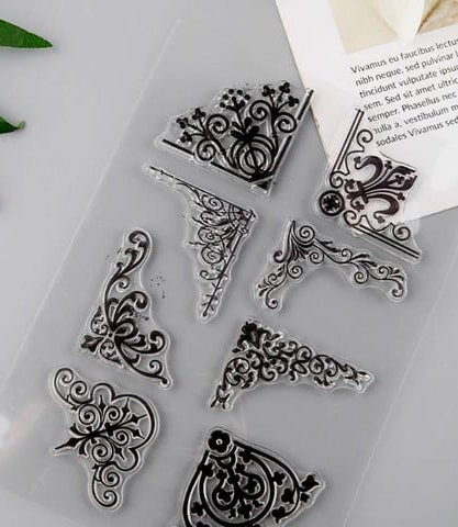 Decorazioni e Cornice Stile Barocco in rilievo a Timbro trasferibili