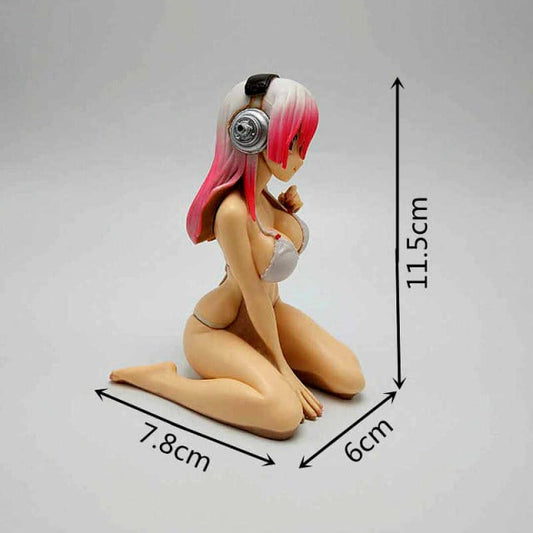 Ragazza Sexy 12 cm con cuffiette. Stampo in silicone anche per Candele