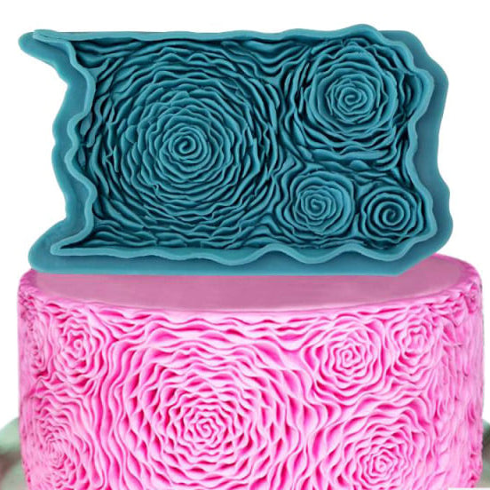 Bordo 4 Grandi Rose. Fantastico Stampo in silicone