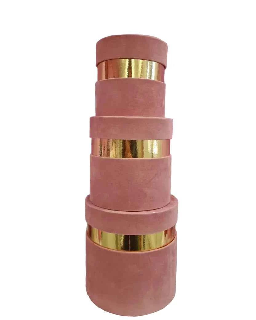 Scatole velluto con bordo oro LILLA