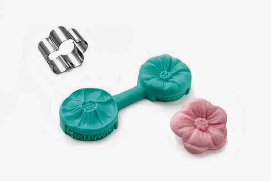 Stampo Blossom. Doppio stampo Fiore con Cutter in metallo