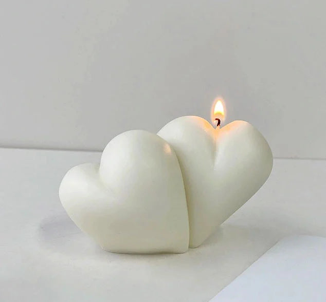 Doppio Cuore. Stampo stilizzato in silicone anche per Candele - WORLD PRODUCTS SHOP