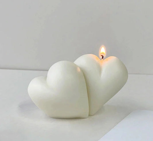 Doppio Cuore. Stampo stilizzato in silicone anche per Candele - WORLD PRODUCTS SHOP
