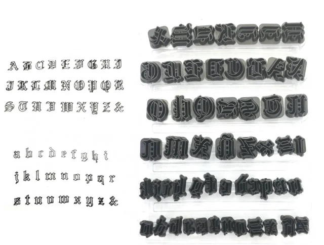 52 Lettere Alfabeto Gotico. Stampo Tagliapasta