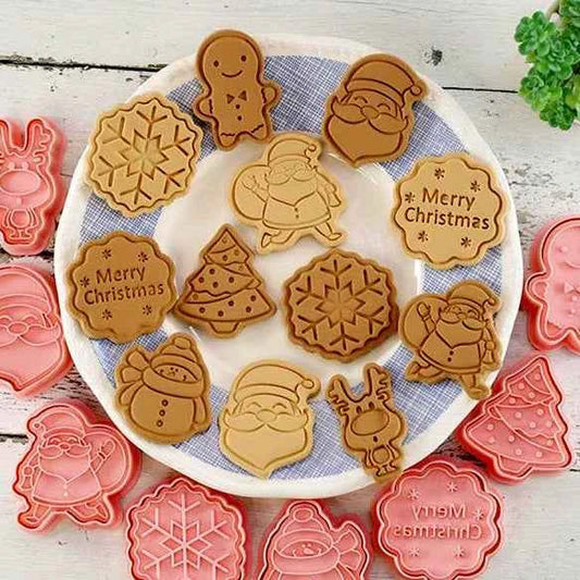 Natale. Set di 8 Stampi per Biscotti