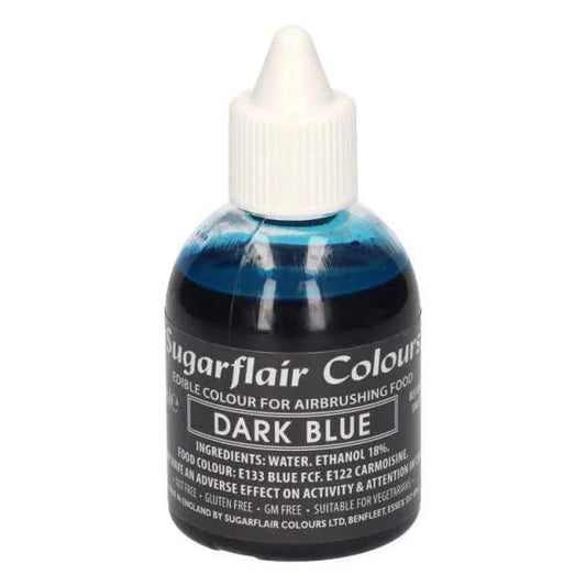 Blu Scuro 60 ml. Dark Blue. Colorante liquido anche per Aerografo. Sugarflair