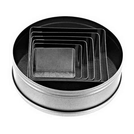 Rombo Esagono Cerchi e Quadrati. Set di 4 tagliapasta Geometrici in plastica.