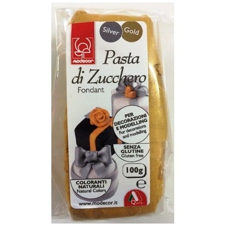 Gum Paste modellabile ORO. Pasta di zucchero Modecor