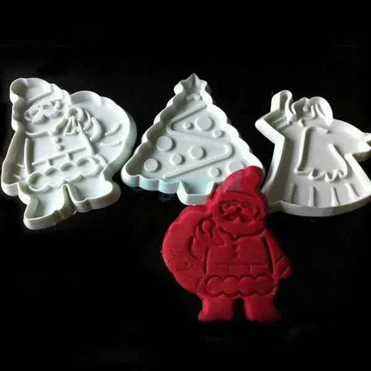 Albero Natale Fantasma e Babbo Natale. Set di 3 Tagliapasta