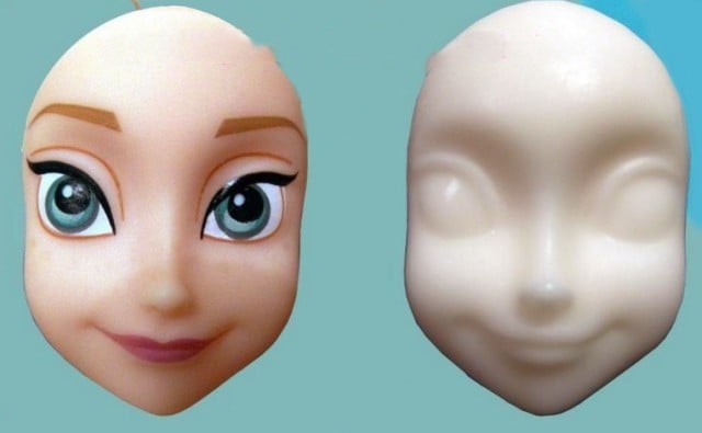 Elsa's Face Mold from the Frozen Movie in Silicone