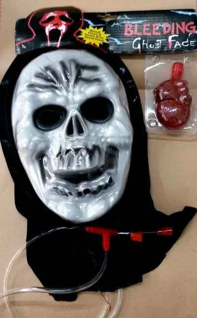 Teschio con Pompa e tubo per il sangue. Fantastica maschera Horror!!