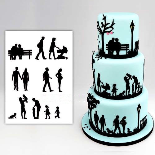 Famiglia con Uomo Donna e Bambino. Stampo Family Set Patchwork Cutter