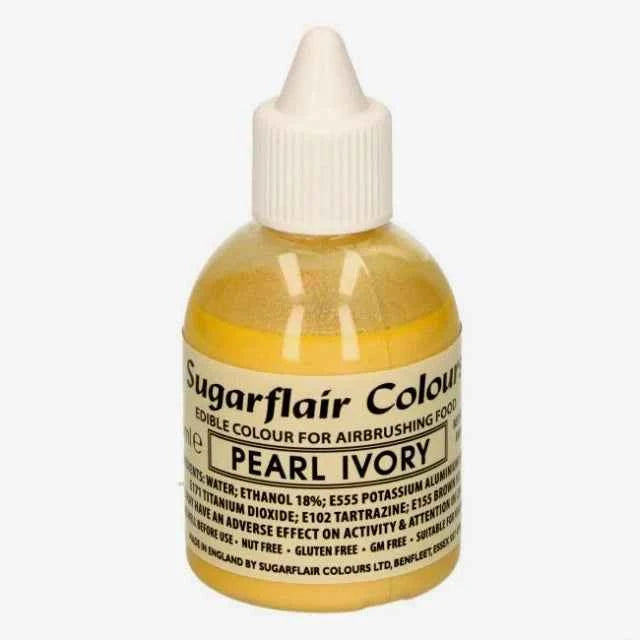 AVORIO PERLATO  60 ml. Colorante liquido anche per Aerografo. Sugarflair