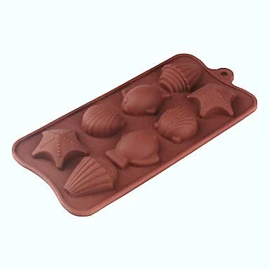 Stampo in silicone Mare, Conchiglie e Pesci.