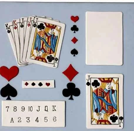 Poker. Carte da gioco.Stampo Tagliapasta Patchwork Cutter Card
