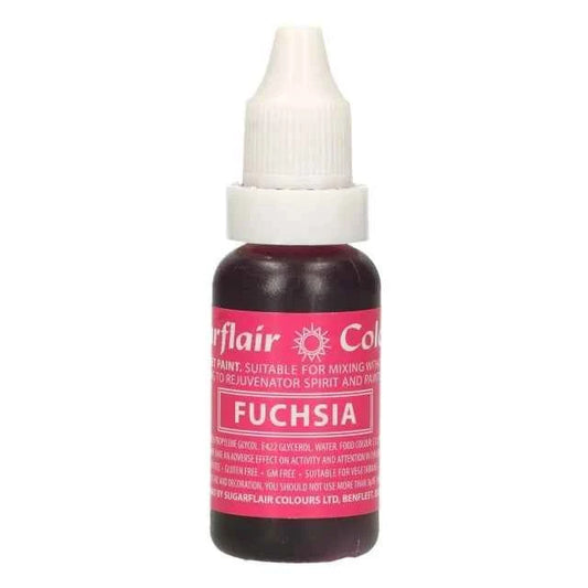 Fucsia. Vernice a Gocce. Per Panna Creme Burro e Pasta di Zucchero. 14 ml. SugarflairVernice a Gocce. Per Panna Creme Burro e Pasta di Zucchero. 14 ml. Sugarflair