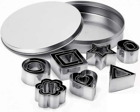 Set B di 24 Stampi Geometrici in metallo