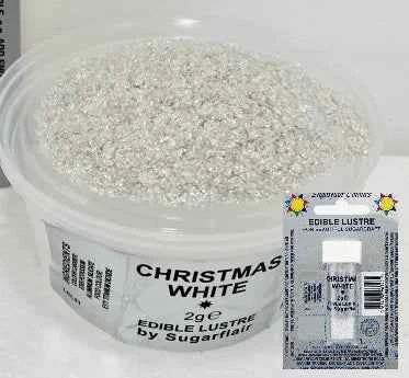 Bianco Natale Perlescente. Colorante concentrato in polvere. Sugarflair