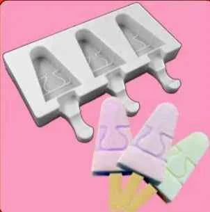 Stampo Gelato Zampa in silicone con 4 Impronte e 10 Stecche