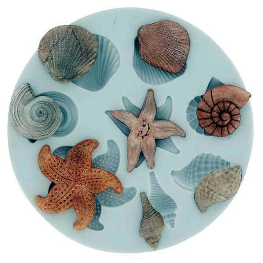 Conchiglie, Paguri e Stelle Marine. Stampo in silicone. Mare