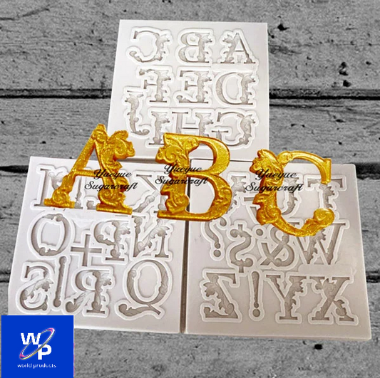 Lettere Alfabeto Gotico. Stampo in silicone