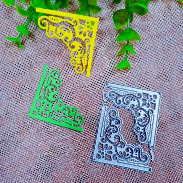 Cornice Vintage. 9 Fustelle sottili metalliche per Scrapbooking