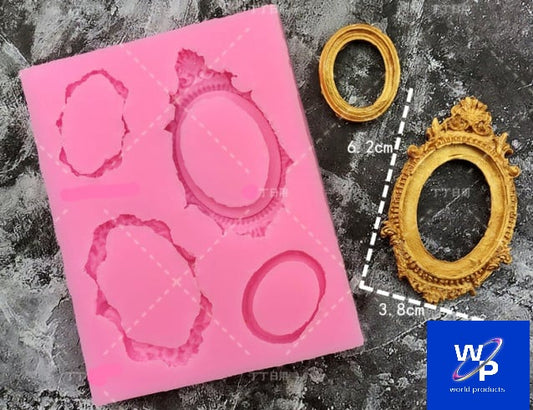 Cornice decorata in 4 Forme. Barocco Vintage. Stampo in silicone