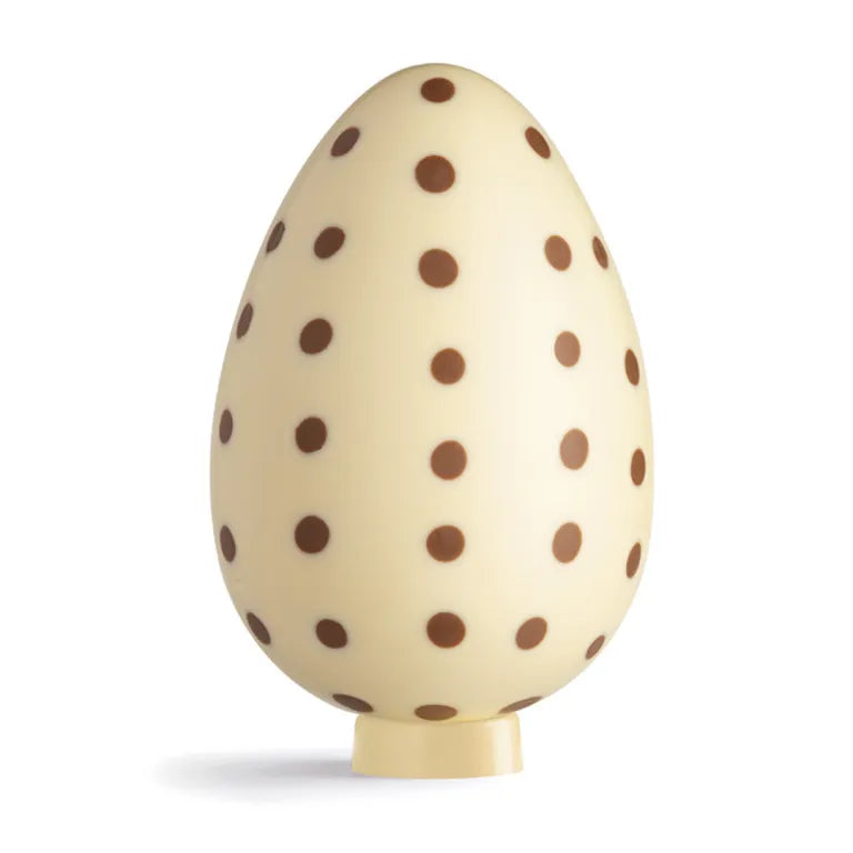 Uovo di Cioccolato Pois. Cioccolato bianco.