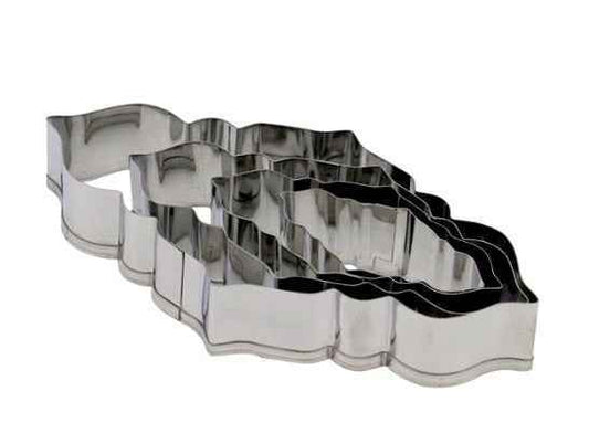 Set di 4 grandi Cornici decorative in metallo. Stampo Cutter Tagliapasta Cornice