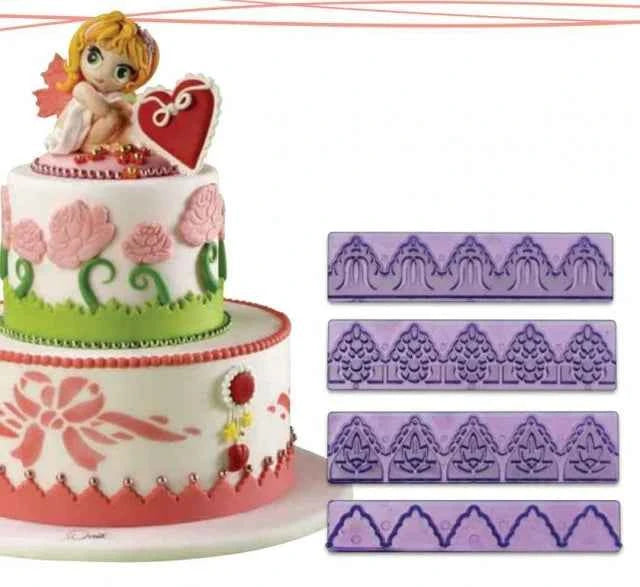 Set di 3 stampi. Bordo e Cornice