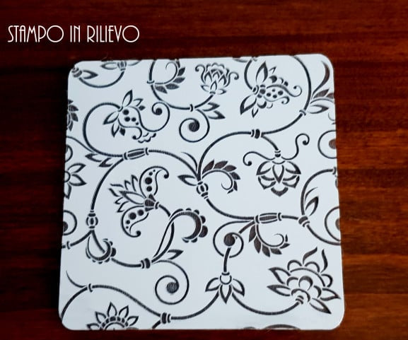 Floral Decorations. 10 x 10 cm Embossed Mold F-P5