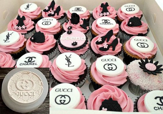 Stampo Cupcakes e Biscotti . Logo Griffe Gucci. Stampo in silicone