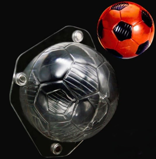 Fantastico Pallone Calcio in 3D. Doppio Stampo accoppiabile in policarbonato rigido