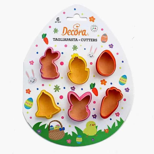 Pasqua. Set di 6 mini tagliapasta Decora