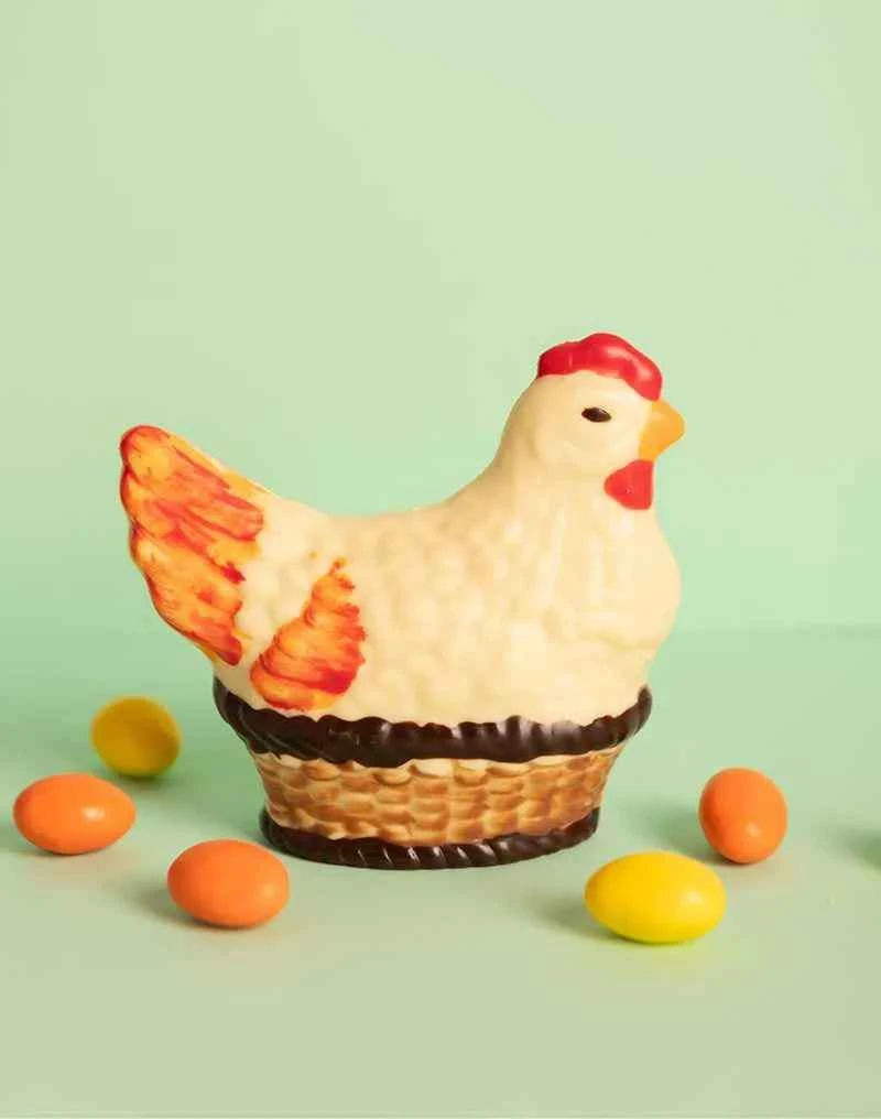 Gallina con Cesto Bianca